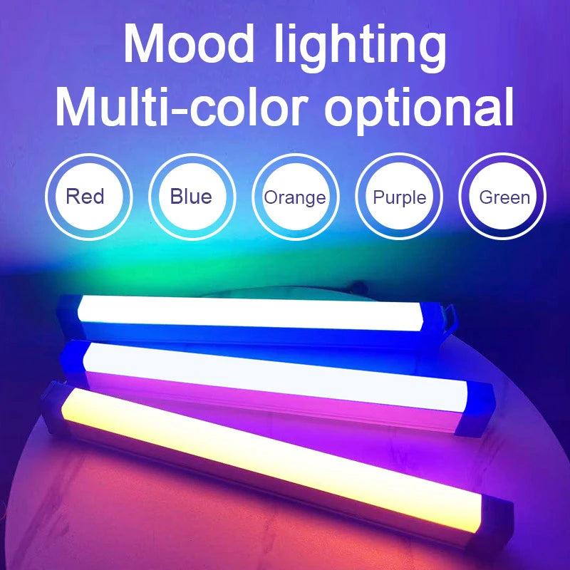 Цветни LED нощни лампи, RGB светлина за атмосфера и запълващо осветление, с акумулаторна батерия, за спалня, фотография и декорация на стая, запълващо осветление, нов модел