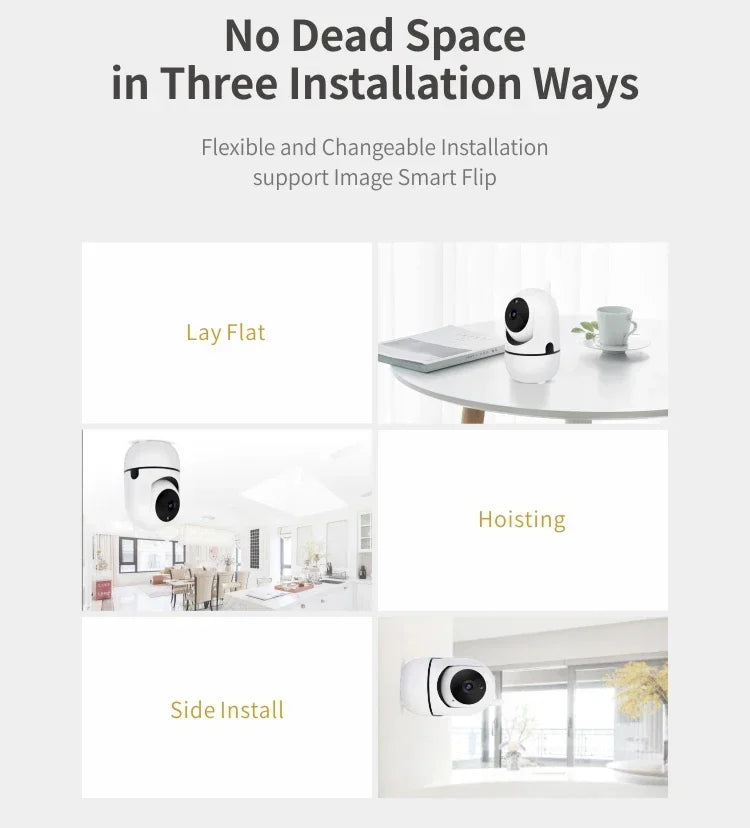 Indoor Wi-Fi Pan-and-Tilt Camera with Tracking & Card Options