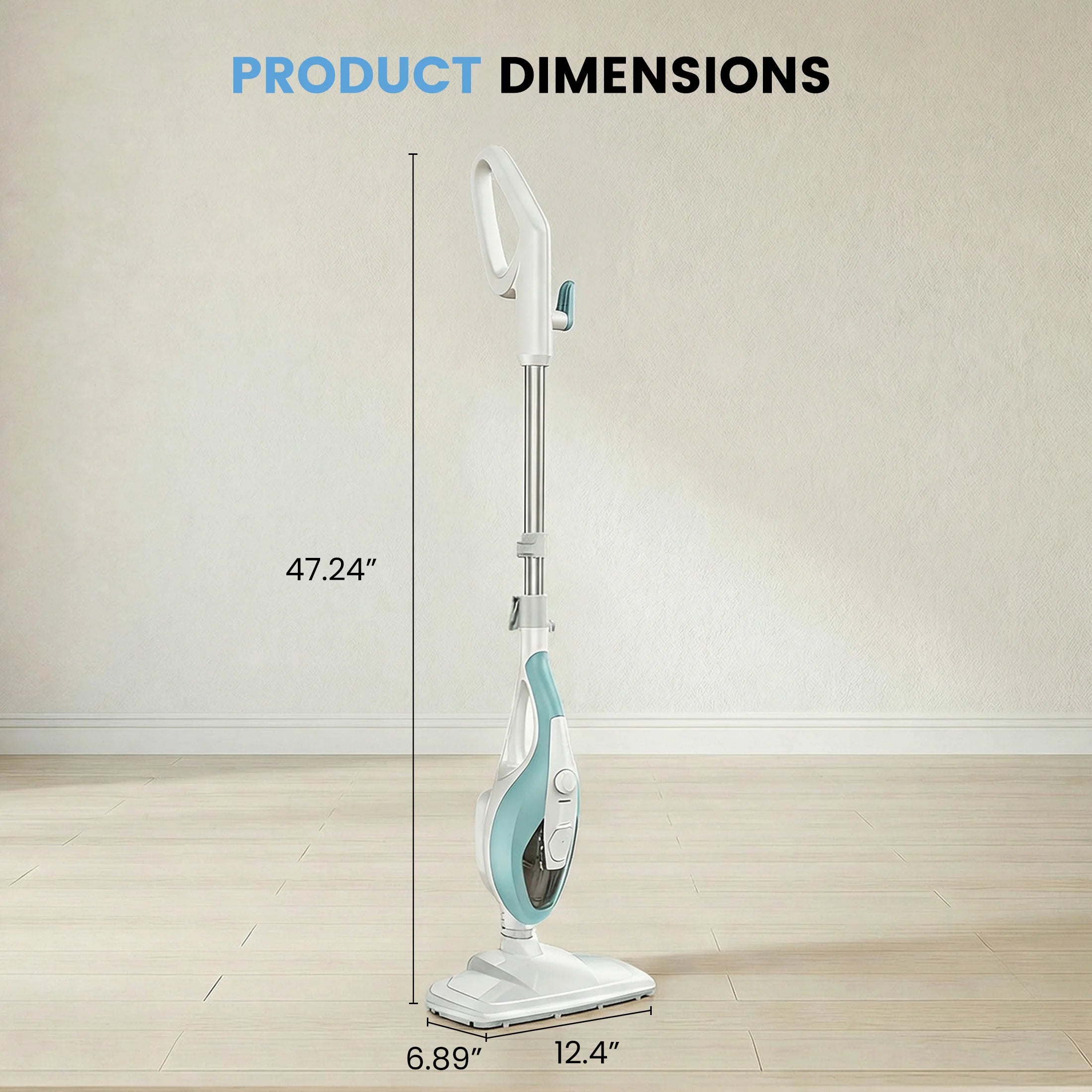 10-in-1 Steam Mop with Handheld Cleaner 1550W Multi-Surface Cleaning