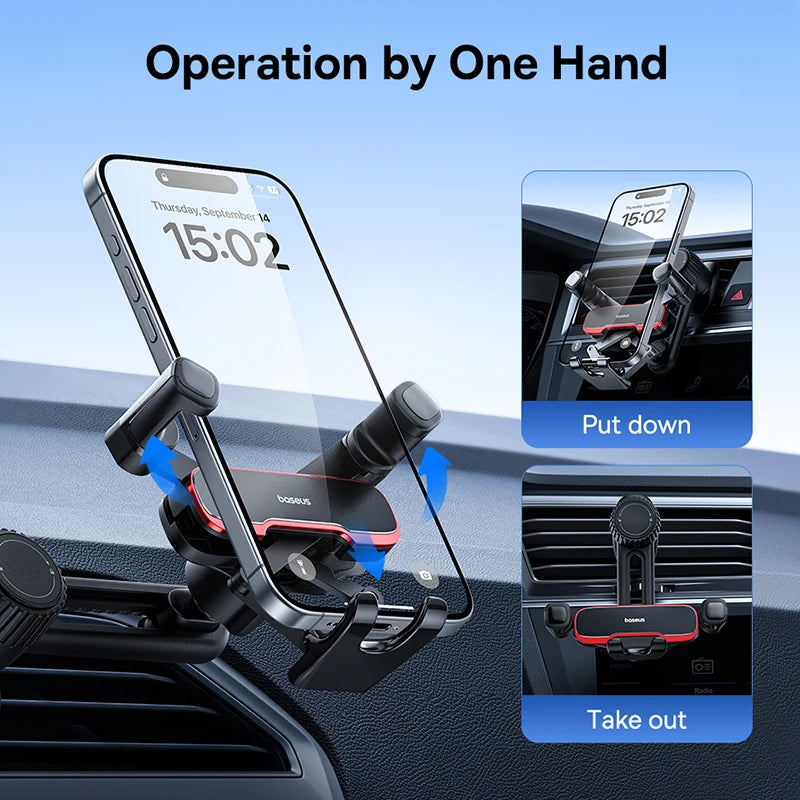 Baseus Auto Clamping Car Phone Mount Air Vent Gravity Holder