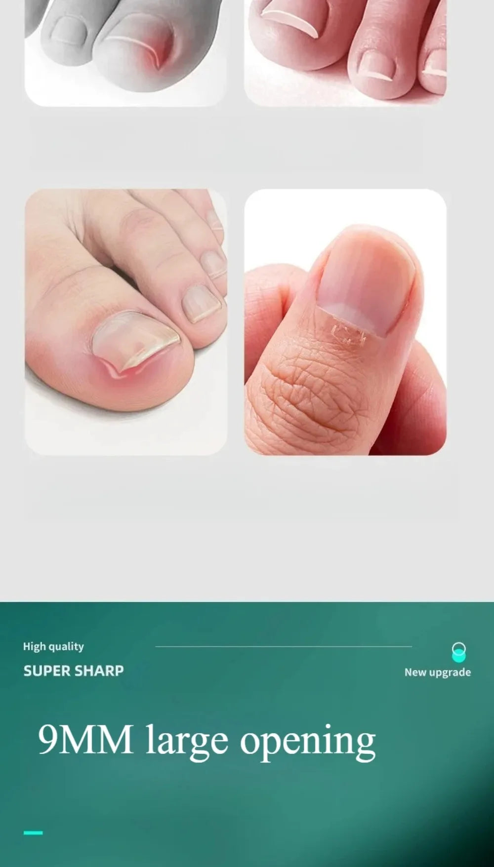 Obcinacz do paznokci z nachyleniem 25° do wrastających paznokci u stóp