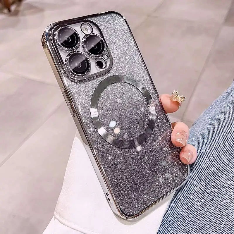 Glitter Plating Magnetic Ring Case for Xiaomi 10T to 15 Series