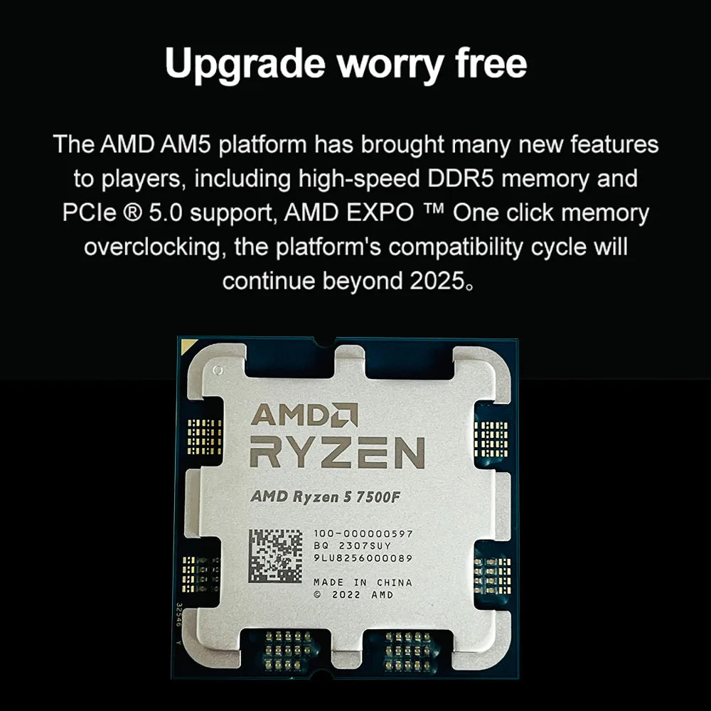 Procesor AMD Ryzen 5 7500F 6-jadrový AM5 stolný CPU