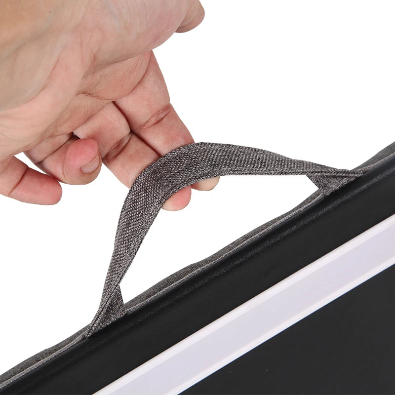 Cushioned Laptop Lap Desk with Wood Surface & Built-In Mouse Pad