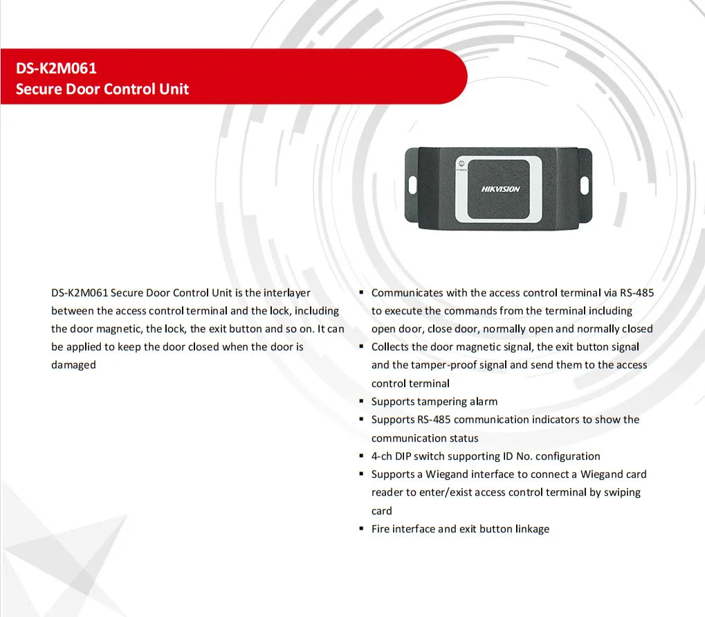 HIKVISION DS-K2M061 Secure Door Control Module