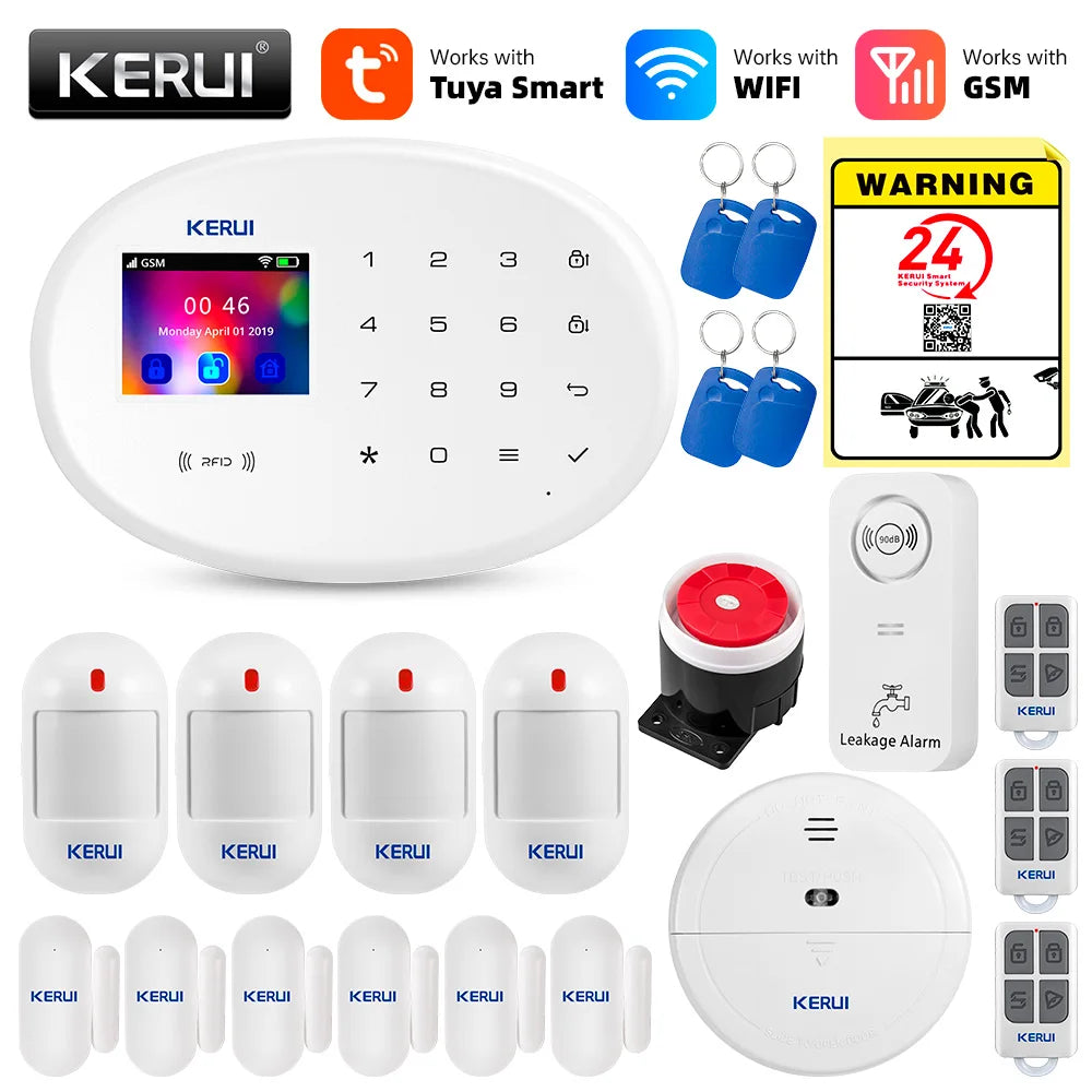 W181/W202 Tuya WiFi a 2G GSM Alarm System