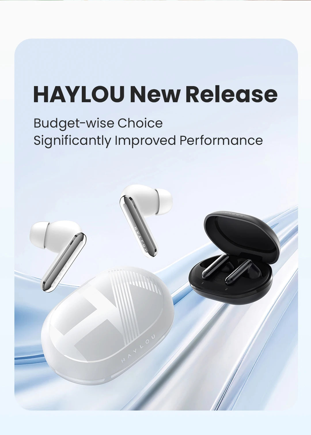 HAYLOU Mori Pro Bluetooth 5.4 Earbuds with ANC