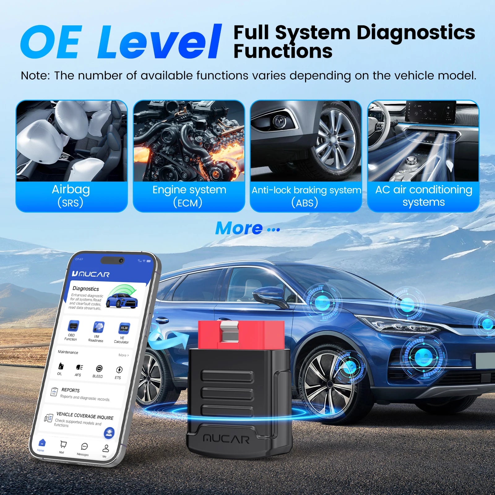 MUCAR BT200/BT200 Pro OBD2 Diagnostic Scanner for All Cars