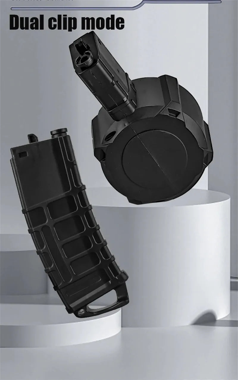 M416 Toy Gun 7.4V High-speed Burst Gel Ball With Orange Plug And Double Magazine For Outdoor Interactive Parent-child Games. 