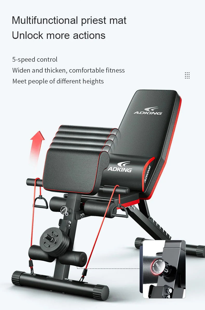 Adjustable Foldable Weight Bench for Full-Body Home Workouts