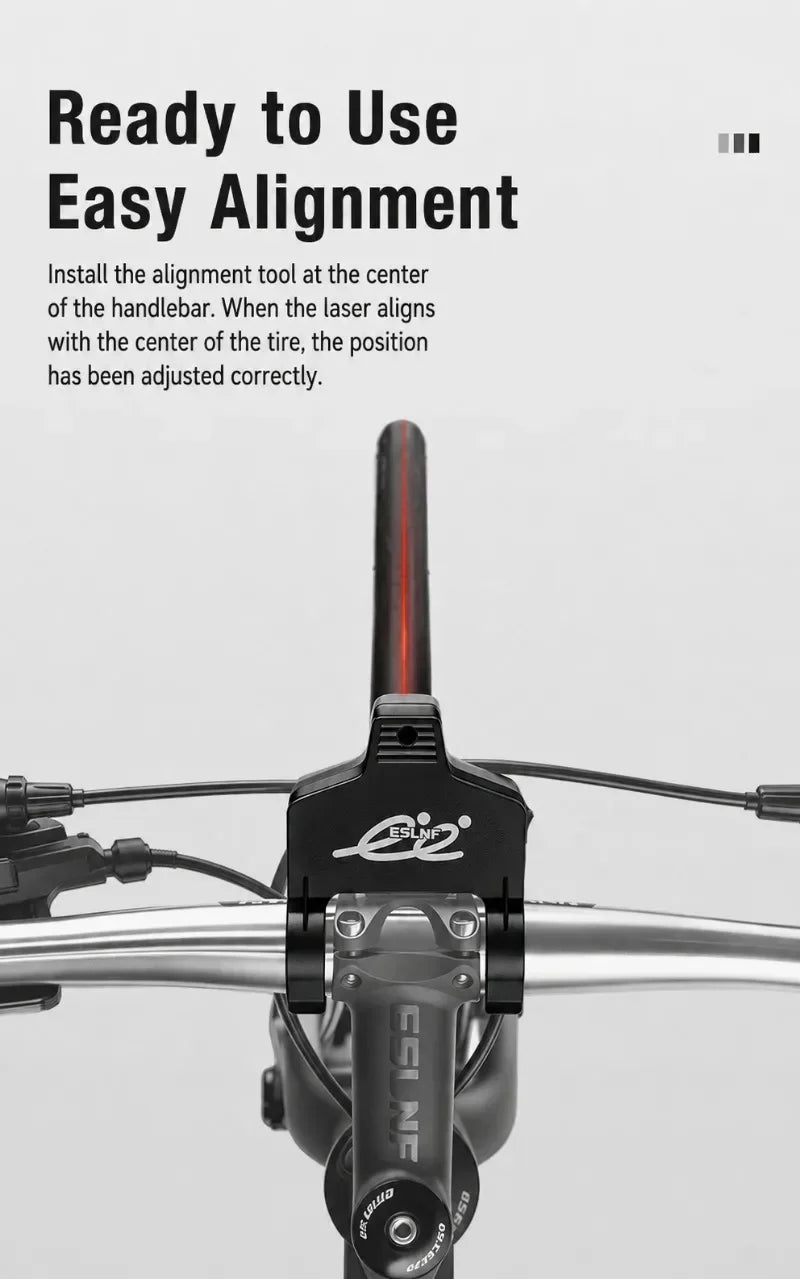 Instrument de aliniere cu laser pentru bicicletă