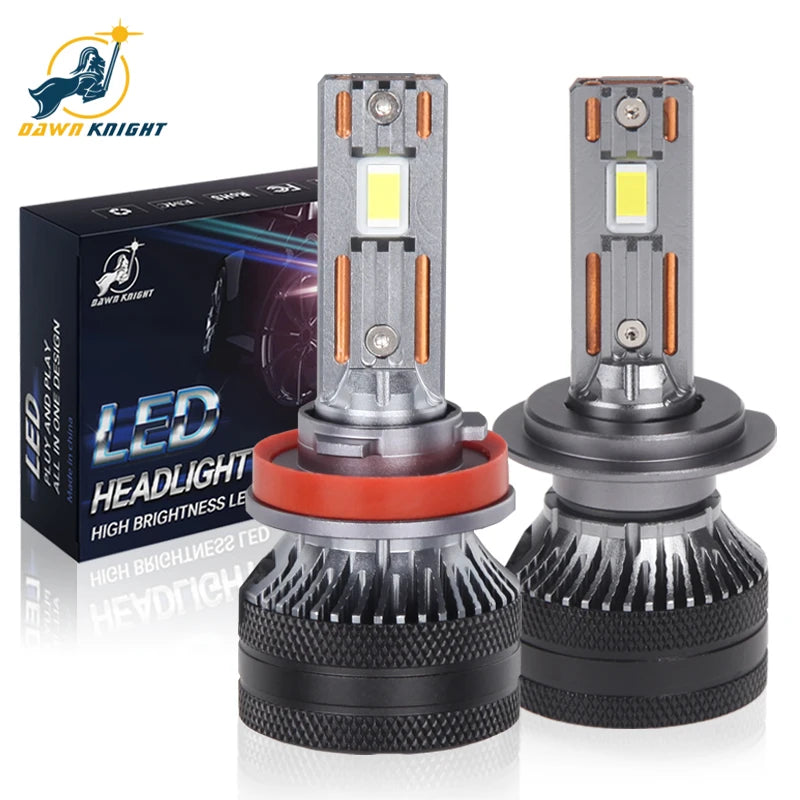 Dawn Knight 140W K5C PLUS H7 H11 H1 H4 LED svjetlosna zraka žarulja 4300K LED HB3 HB4 Dual Copper Tube Led Light Kit za auto 12V 2 kom