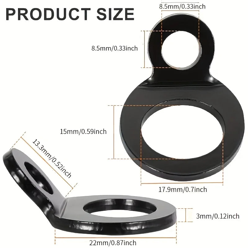 4-Piece Stainless Steel Motorcycle Tie-Down Rings