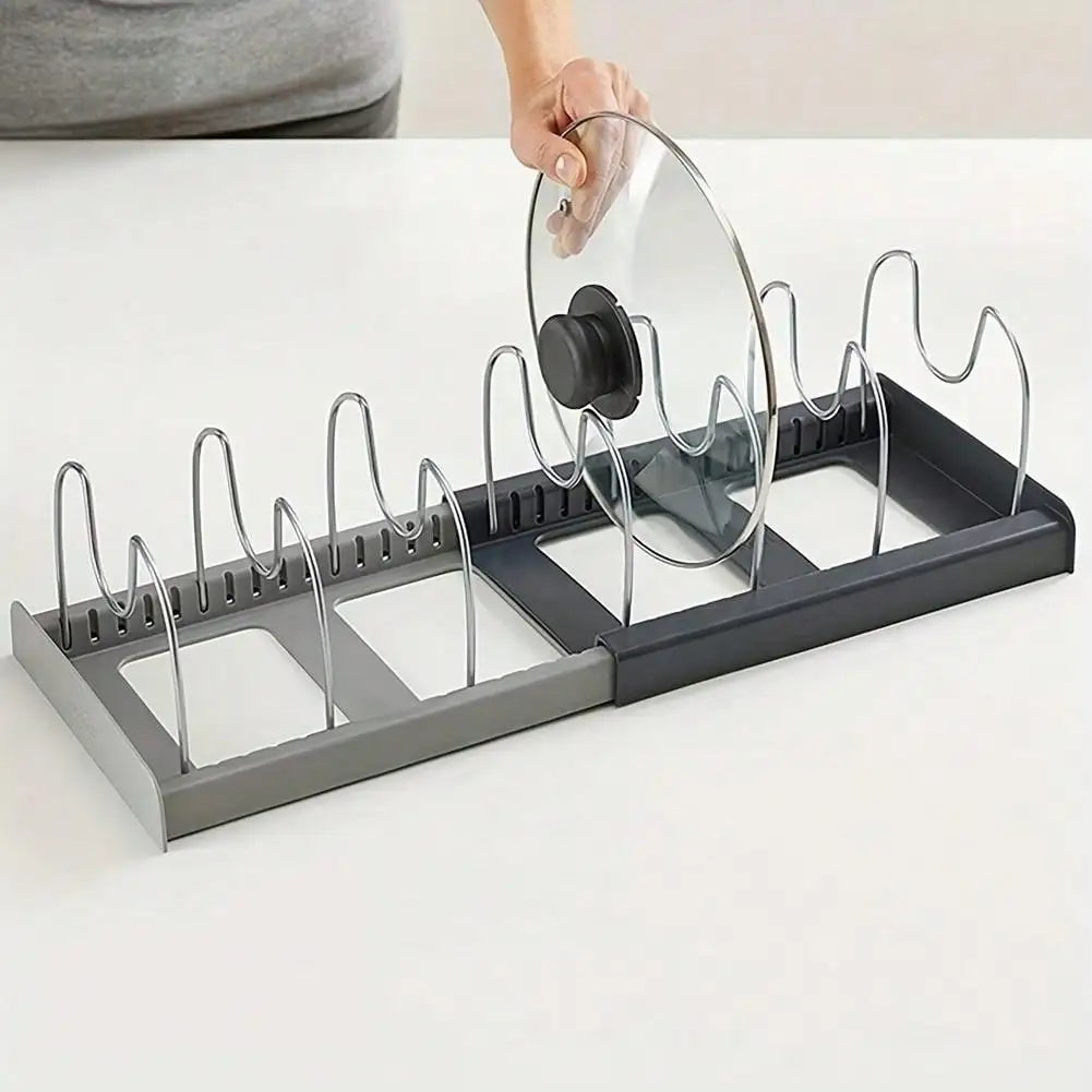 Expandable Pan Organizer Rack for Kitchen Cabinets