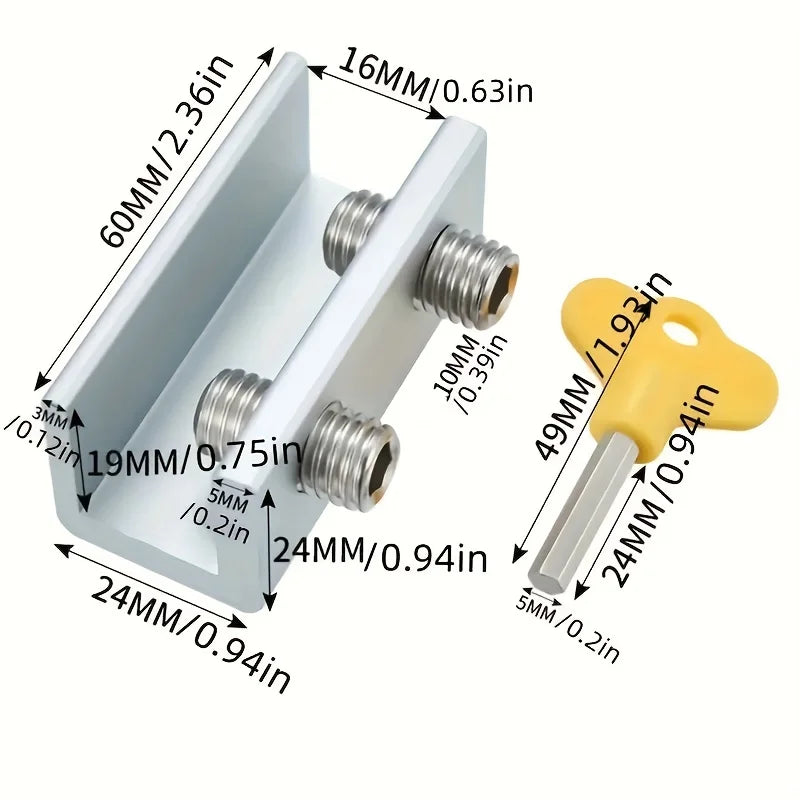 Sliding Window and Door Stopper Lock - Pack Options