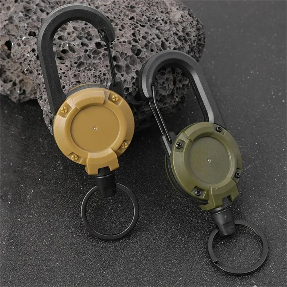 Heavy Duty Retractable Badge Reel with Carabiner Clip