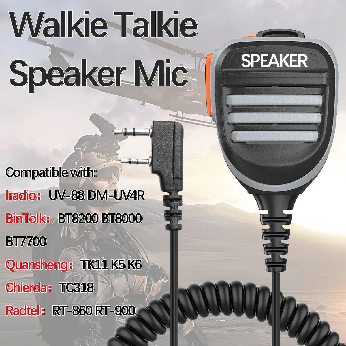 Wired Speaker Microphone with K-Style Plug