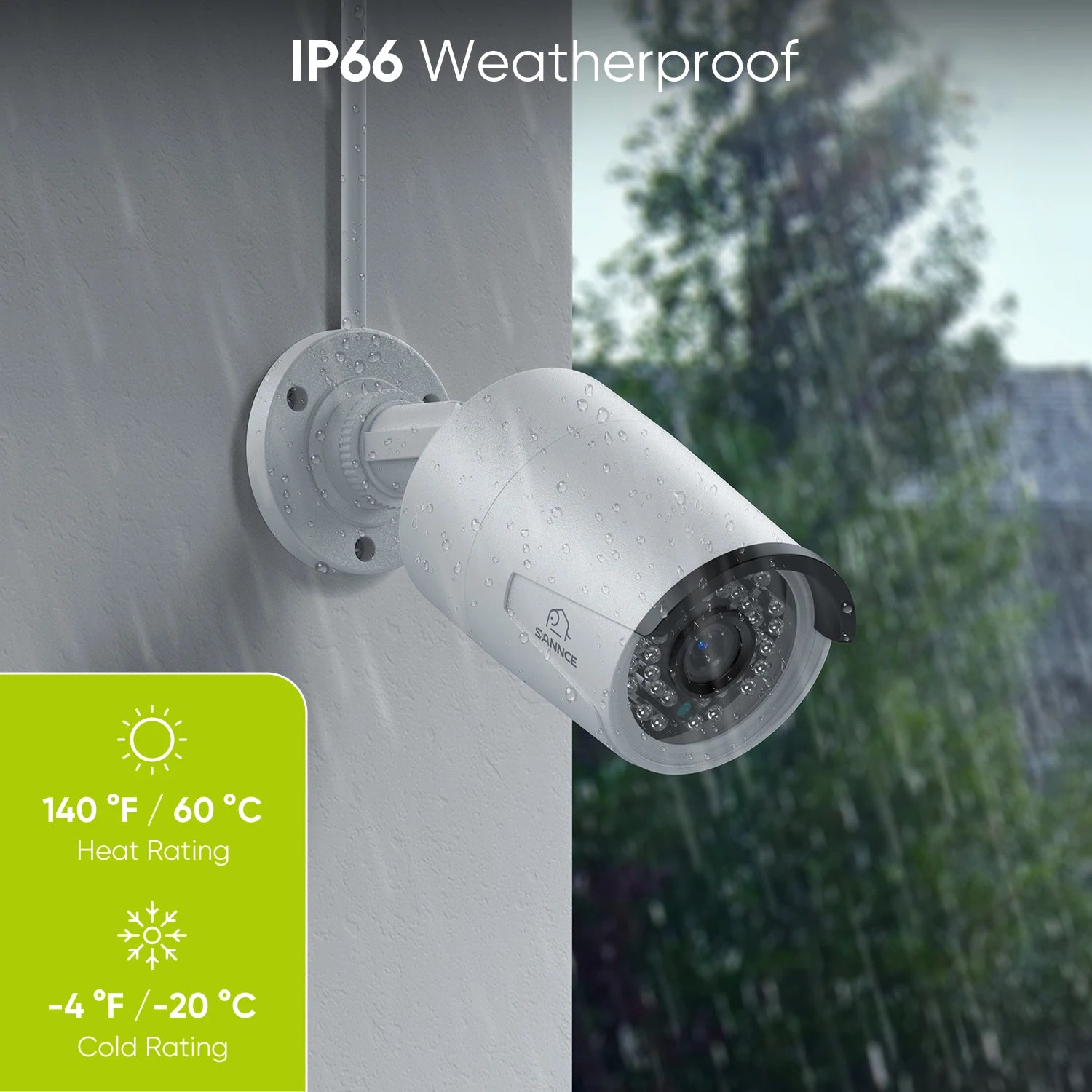 2-Pack PoE Outdoor Security Camera, 8MP Night Vision, IP66