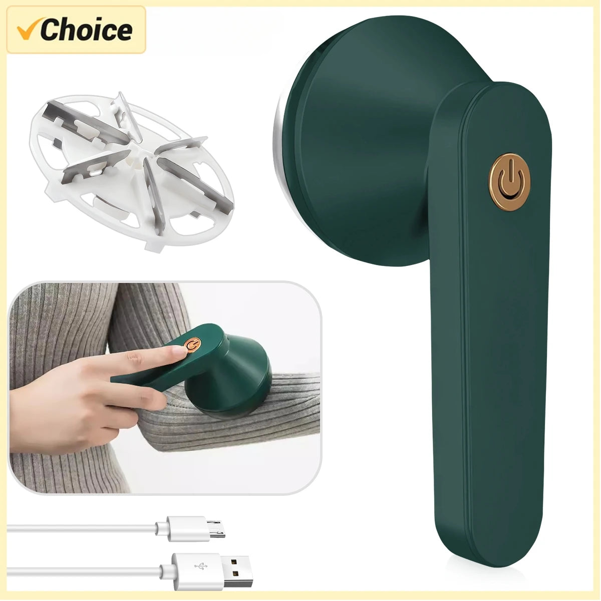 Electric Lint Remover For Clothes Fuzz Pellet Sweater Fabric Hair Ball Trimmer Portable USB Charging Detachable Cleaning 