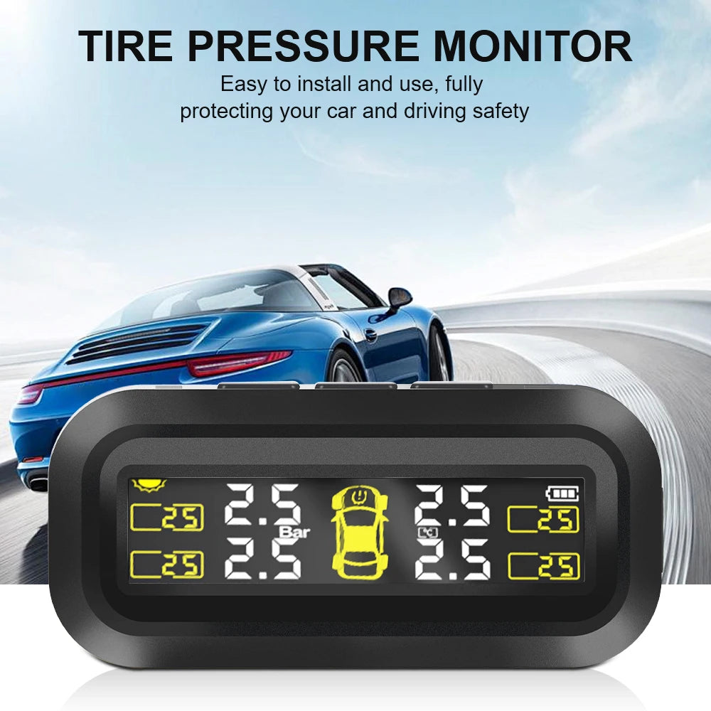 Solar Tyre Pressure Monitor with External Sensors