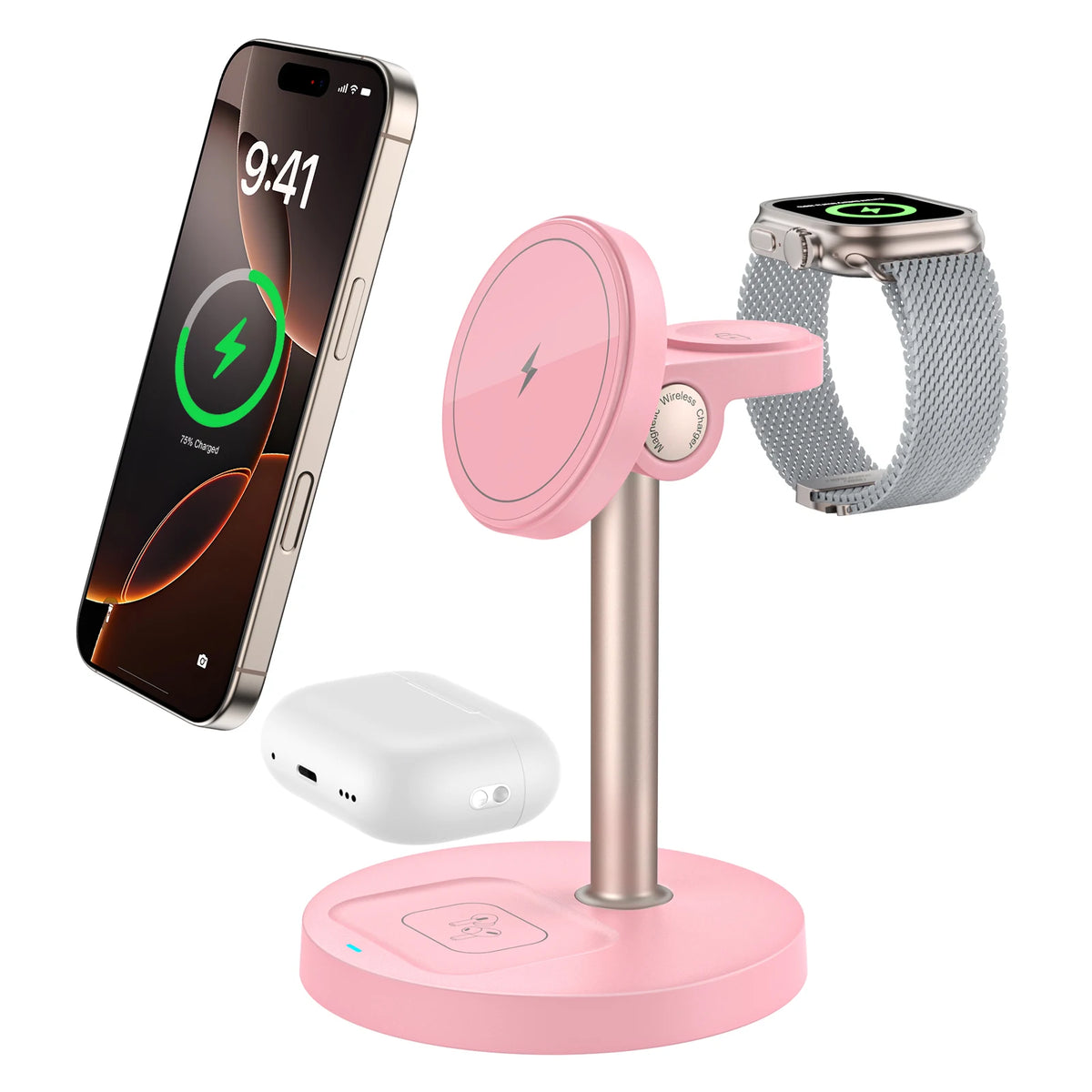Three-in-One Magnetic Wireless Charging Stand