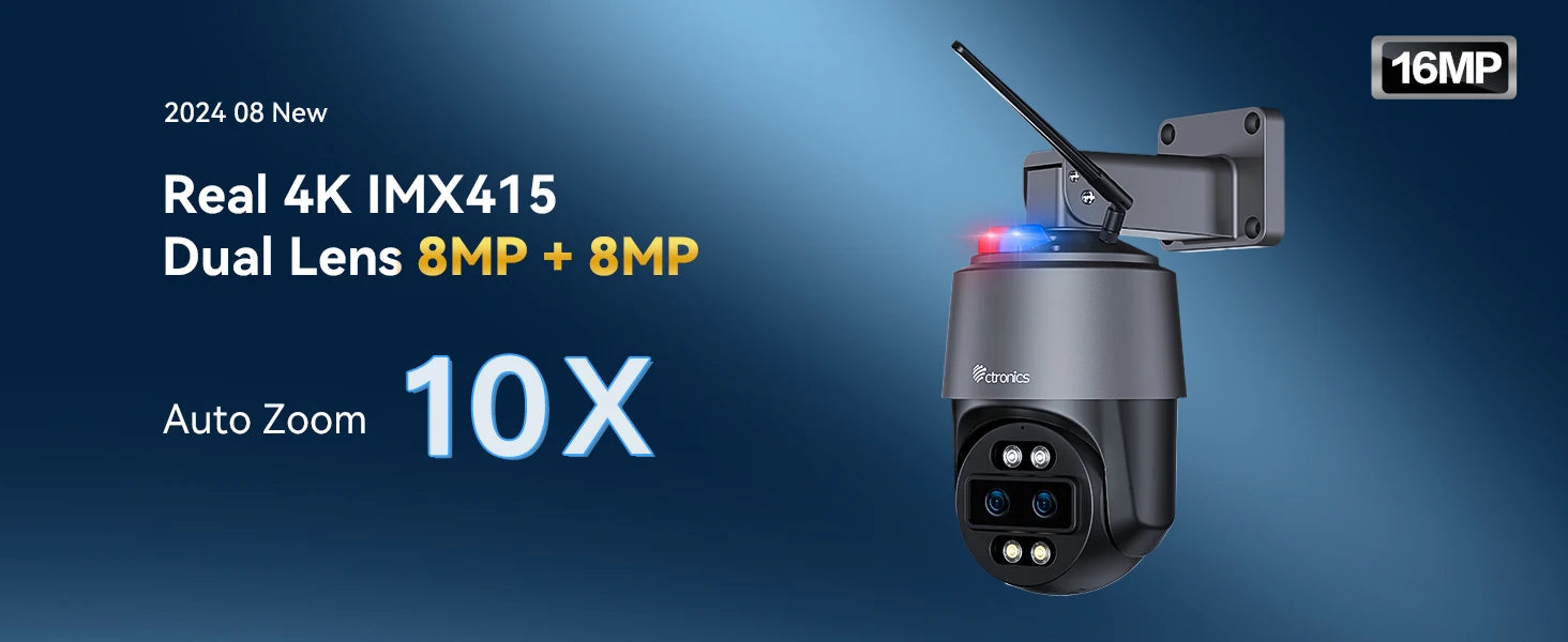 4K 8MP Outdoor Security Camera with Smart Tracking