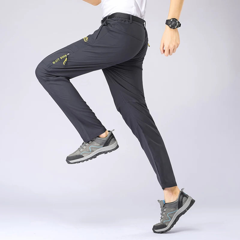 Men’s Quick Dry Hiking Pants Stretch Waterproof Multi Pocket
