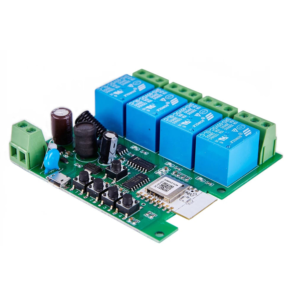 4CH Zigbee Tuya Smart Home Relay Module 85-250V Relay AC DC 7-32V 85-250V Works Alexa Google Assistant Smart Light Switch 