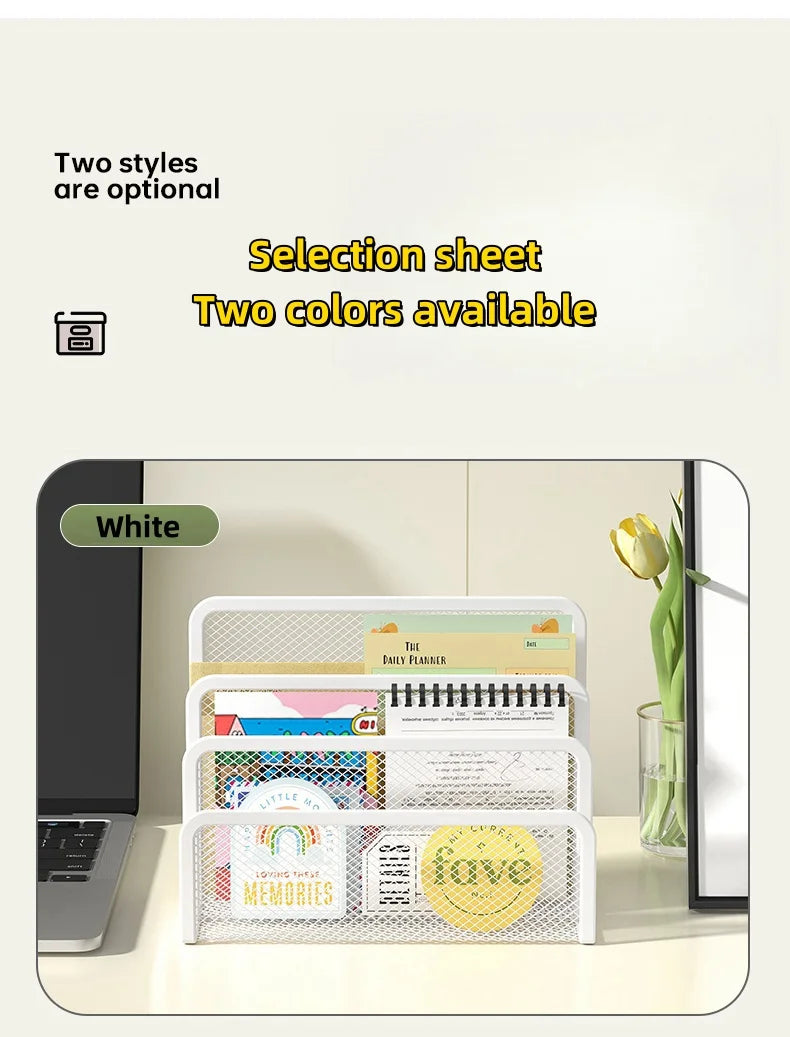 Metal Mesh Desktop Mail Organiser