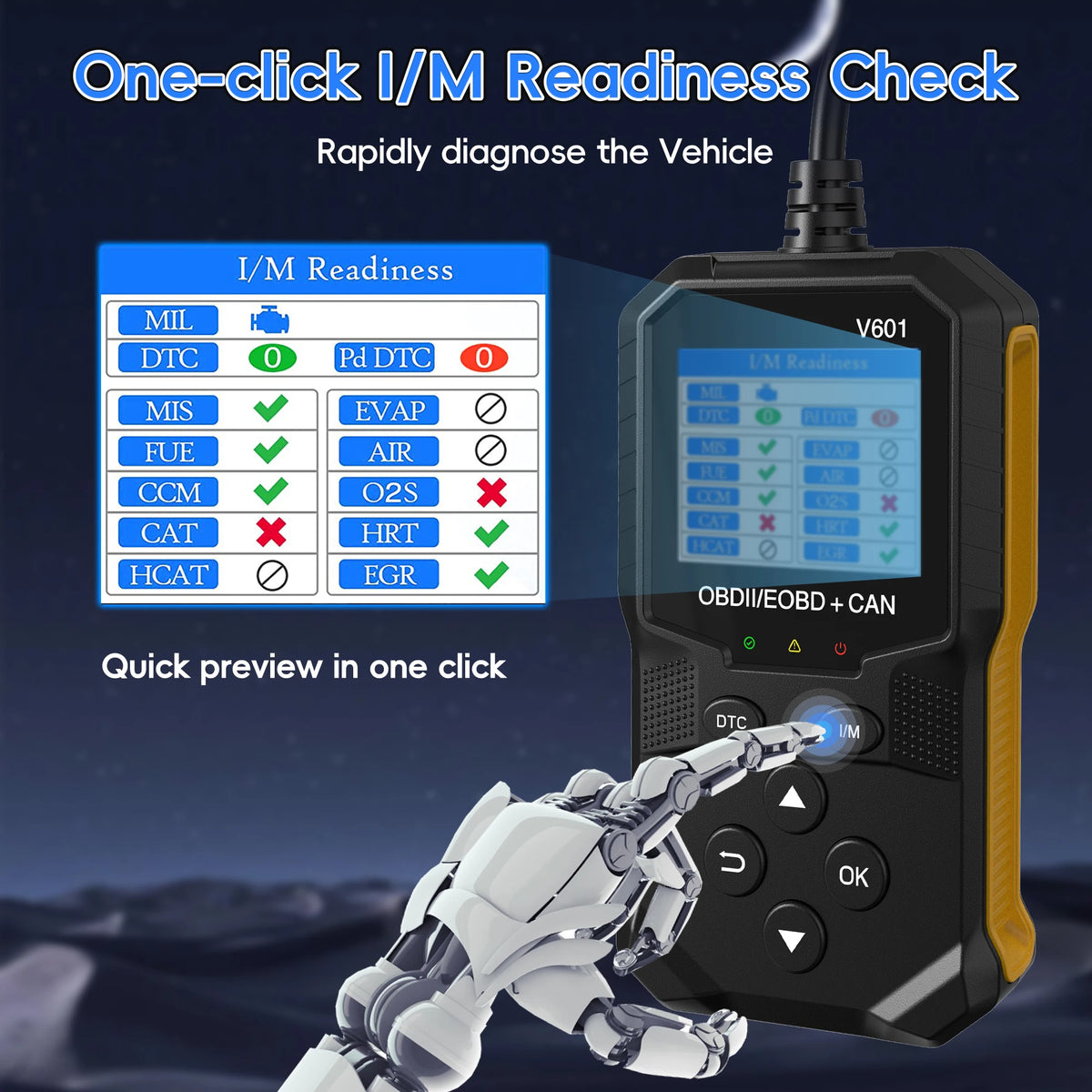 Wired OBD2 Engine Diagnostic Code Reader