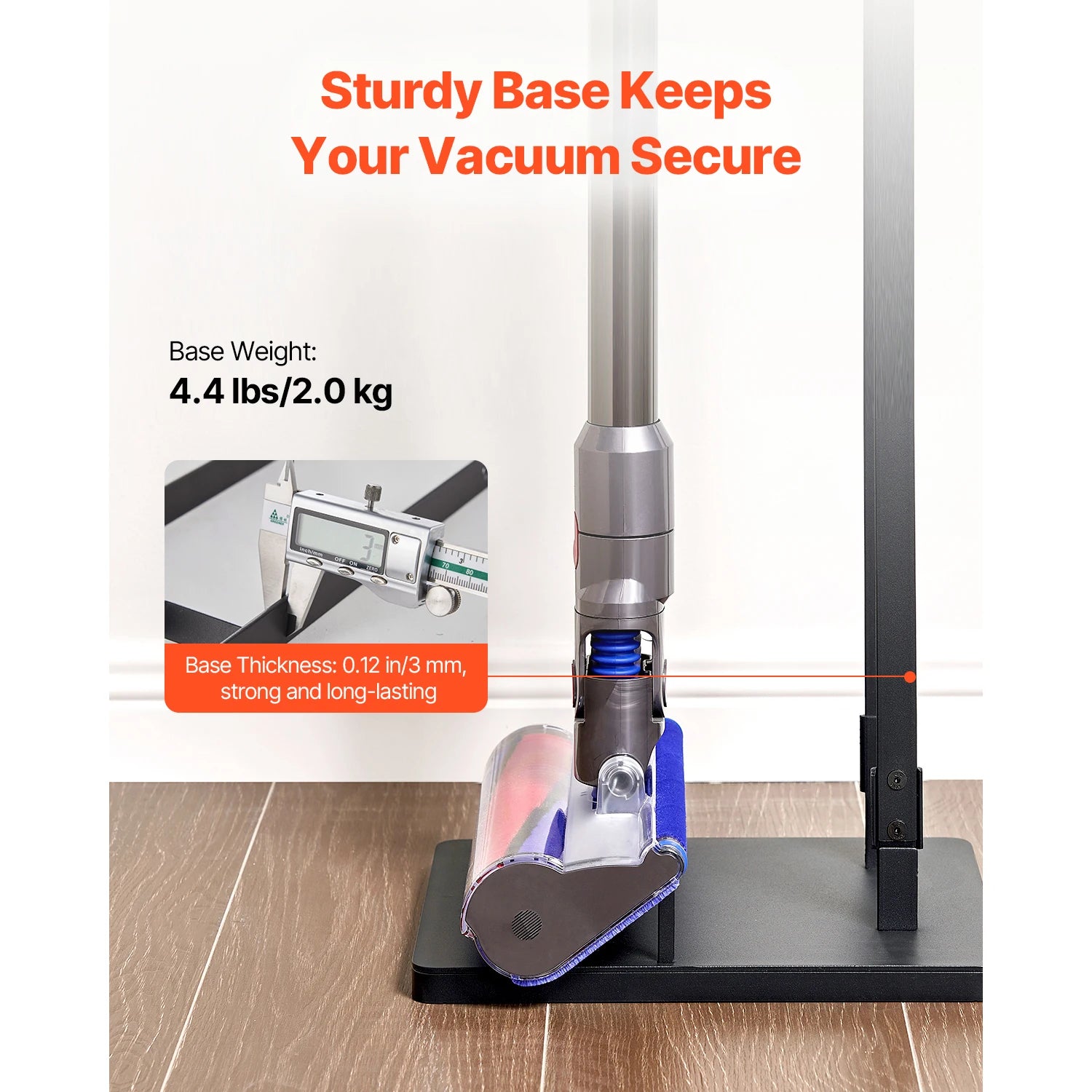 Dyson Vacuum Stand Organizer with 4 Hooks, No-Drill Storage Rack