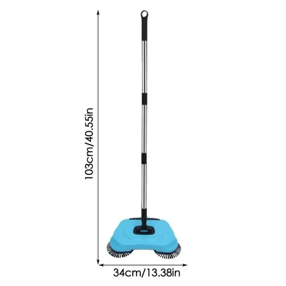Manual Push Floor Sweeper with Adjustable Handle