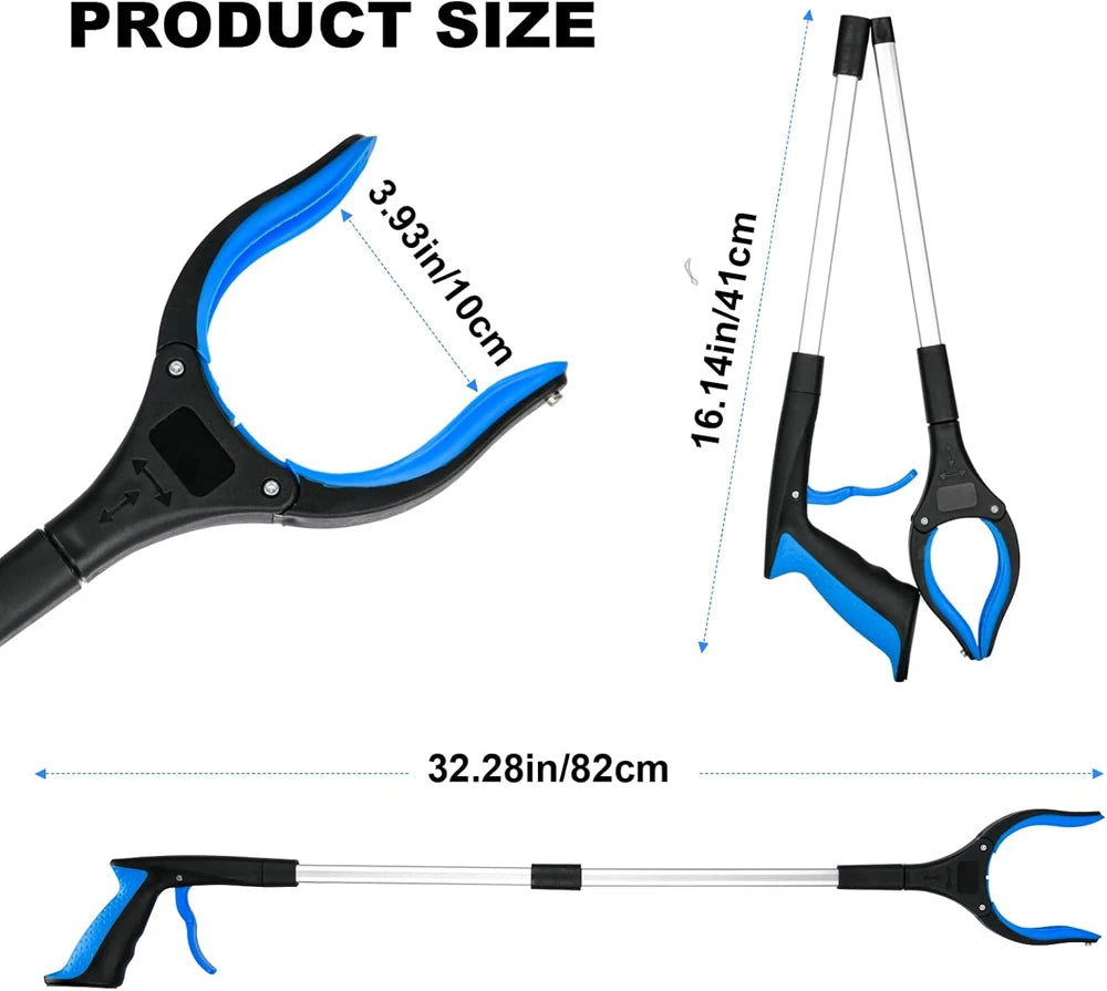 Pince de préhension pliable de 32 pouces avec mâchoire rotative