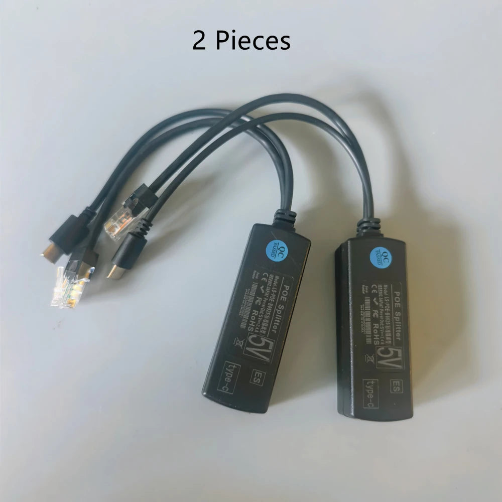5V USB-C PoE Splitter - One or Two Pack