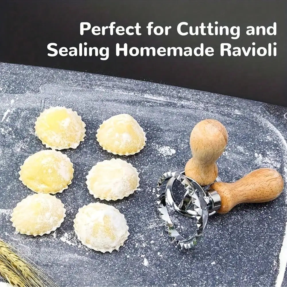 Options d’emporte-pièce à raviolis à manche en bois
