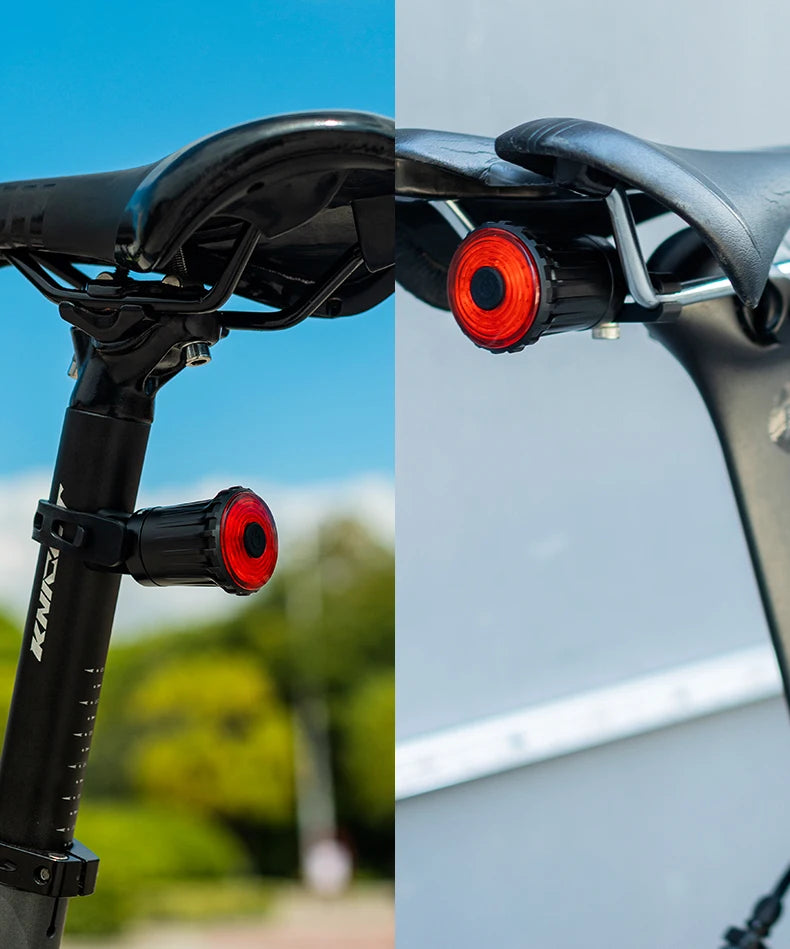 Feu arrière de vélo rechargeable avec détection de freinage et 7 modes  