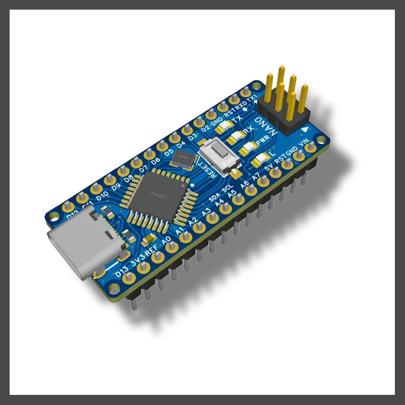 Kompatibelt Arduino Nano 3.0-kort, USB-C, ATmega328PB