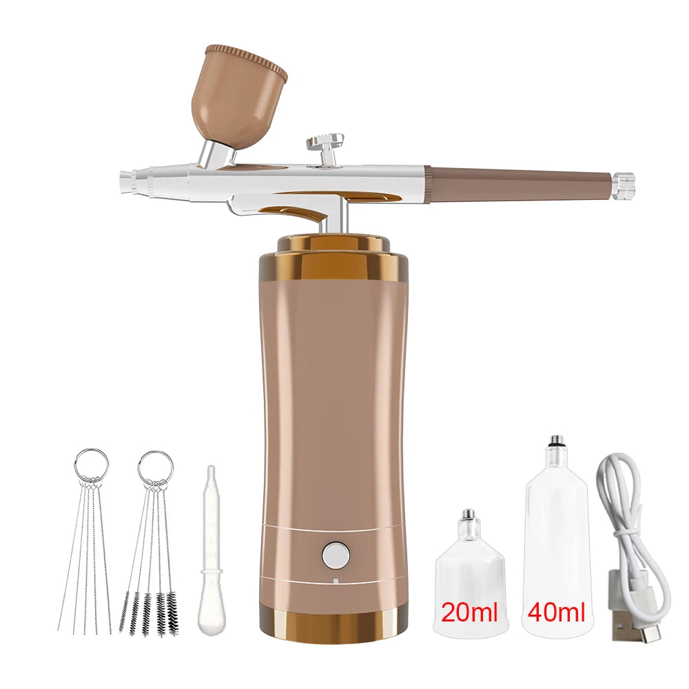 Airbrush Nail With Compressor Portable Airbrush Nail Art Compressor For Nails Cake Painting Crafts Air Brush Kit Nails Spray 