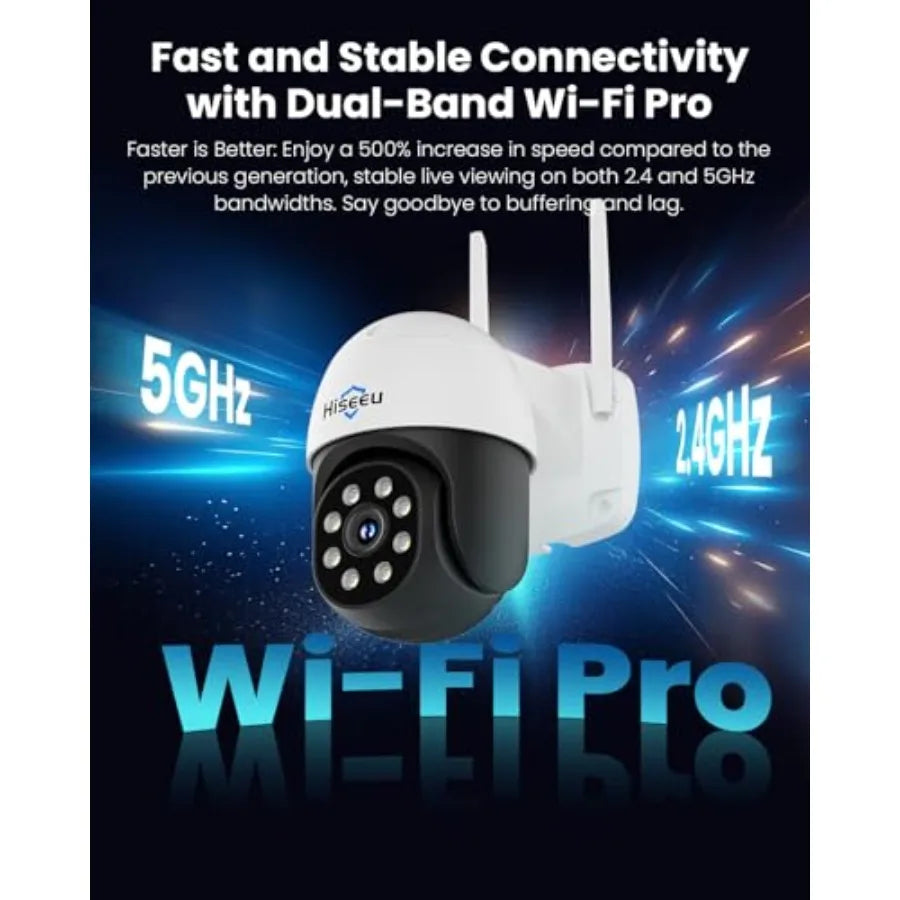 Outdoor 4K Wireless Security Camera Kit with Auto Tracking