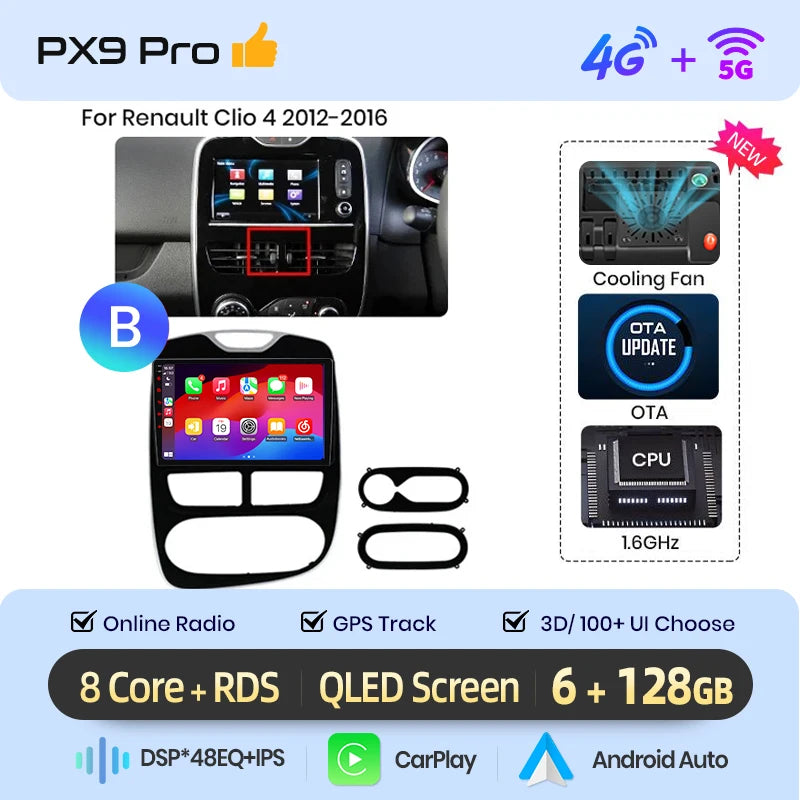 AWESAFE PX9 autorádio pre Renault Clio 4