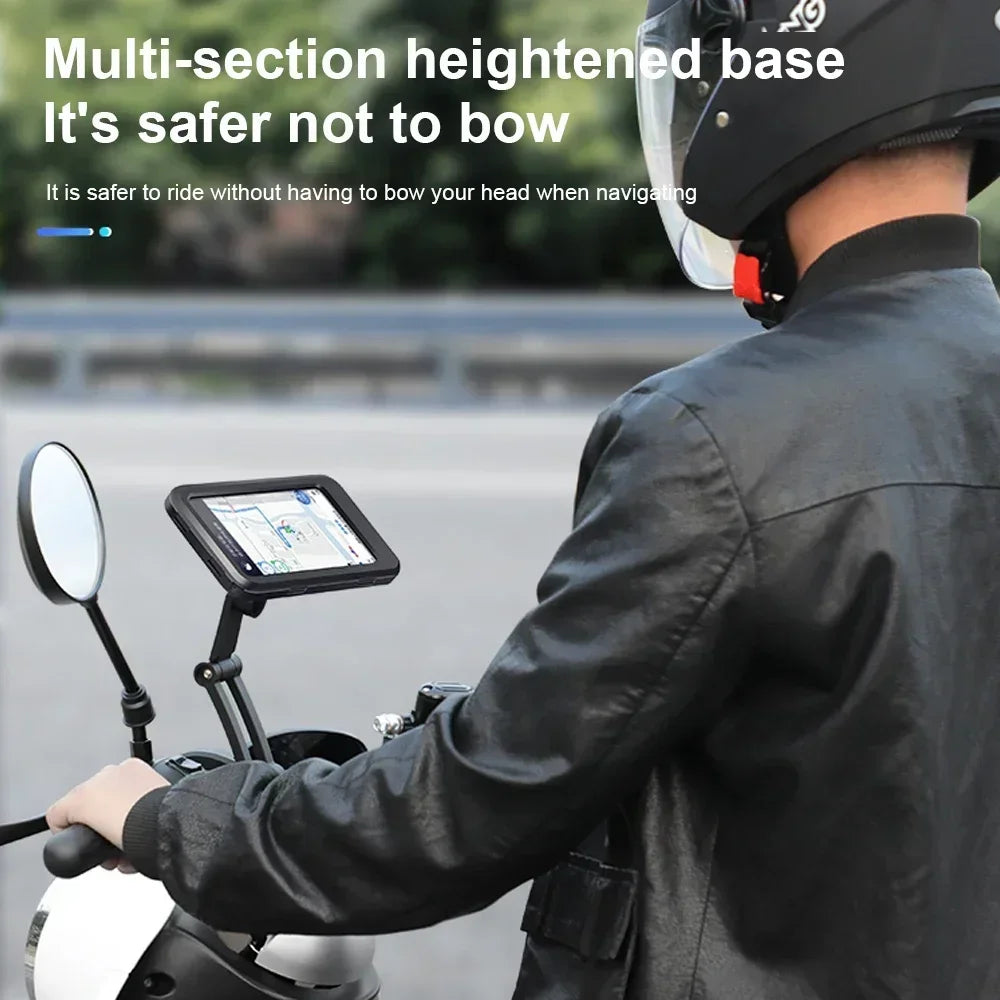 Enclosed Touch-Screen Bike Phone Holder, 360 Rotation