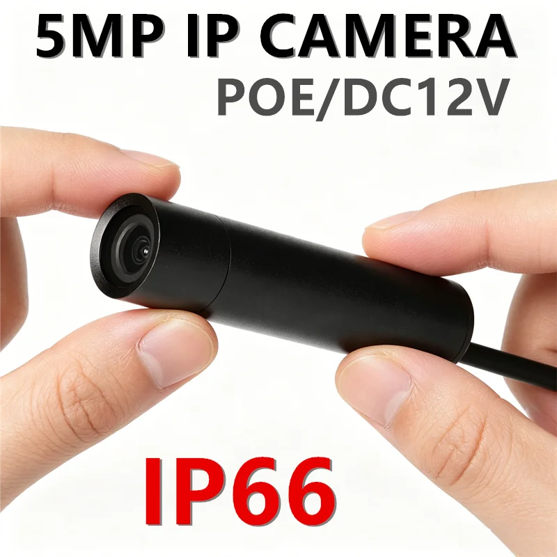 5MP IP66 PoE Mini Bullet Camera with Motion Detection