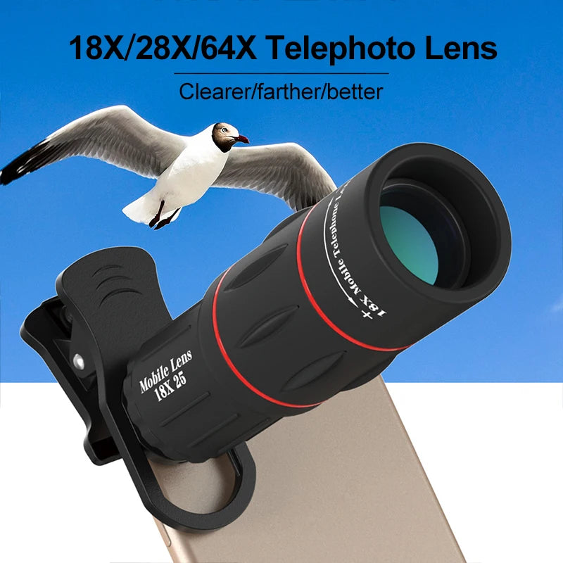 Clip-On Telephoto Lens for Compatible Smartphones