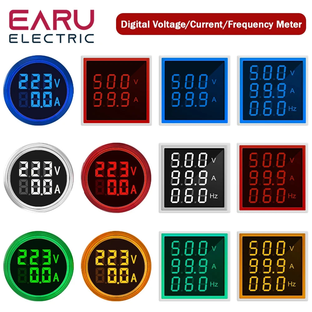 22 mm Panel Voltage and Current Meter