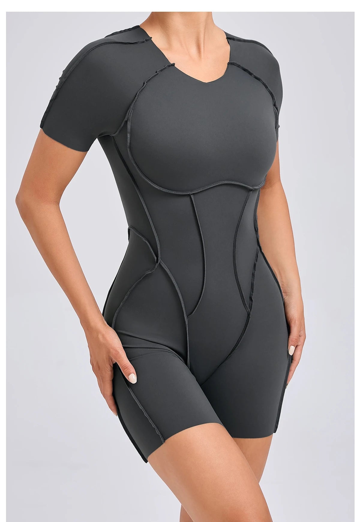 Short Jumpsuit Gym Clothes For Women Sportswear Fitness Overalls Backless Scrunch Booty Yoga Suit Sports Set Outfit 