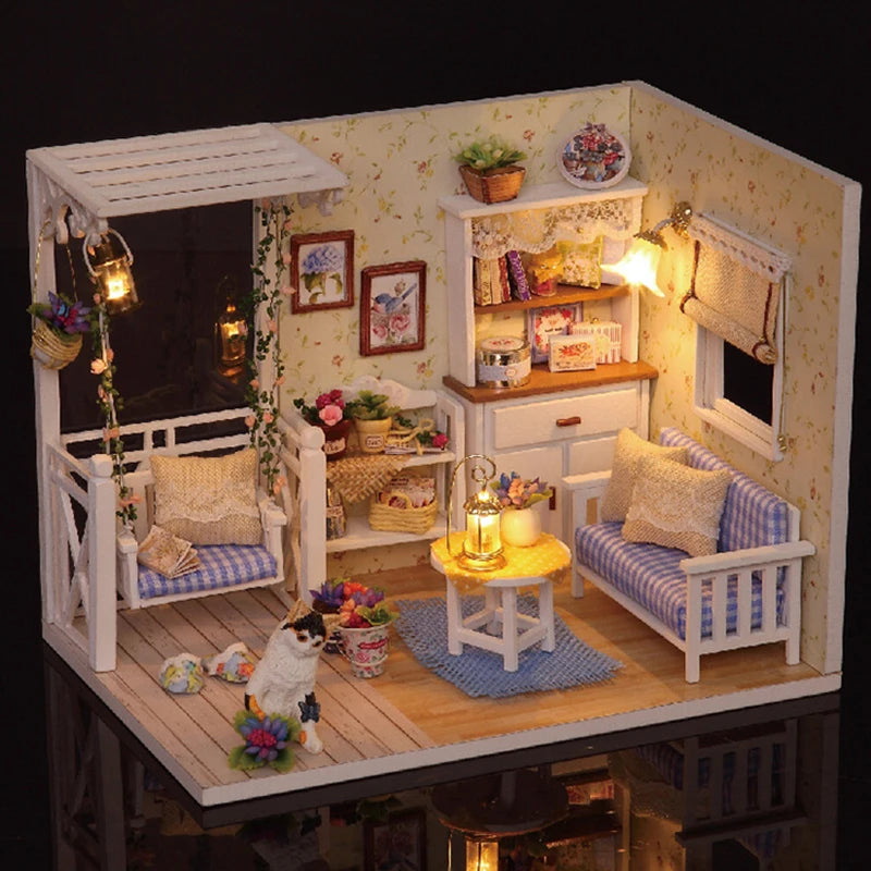Kit de quarto em miniatura DIY, opções de modelos