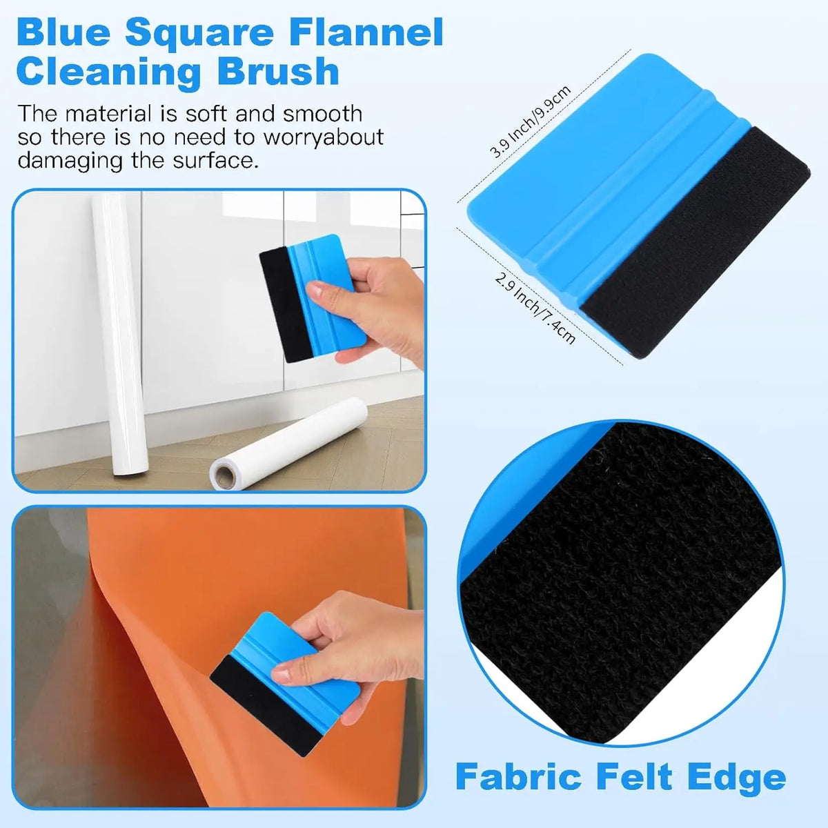 Car Film Wrapping Tool Kit Window Tinting Tools Vinyl Wrap Felt Squeegee Wrap Stick Vinyl Cutter Utility Knife Plastic Scraper