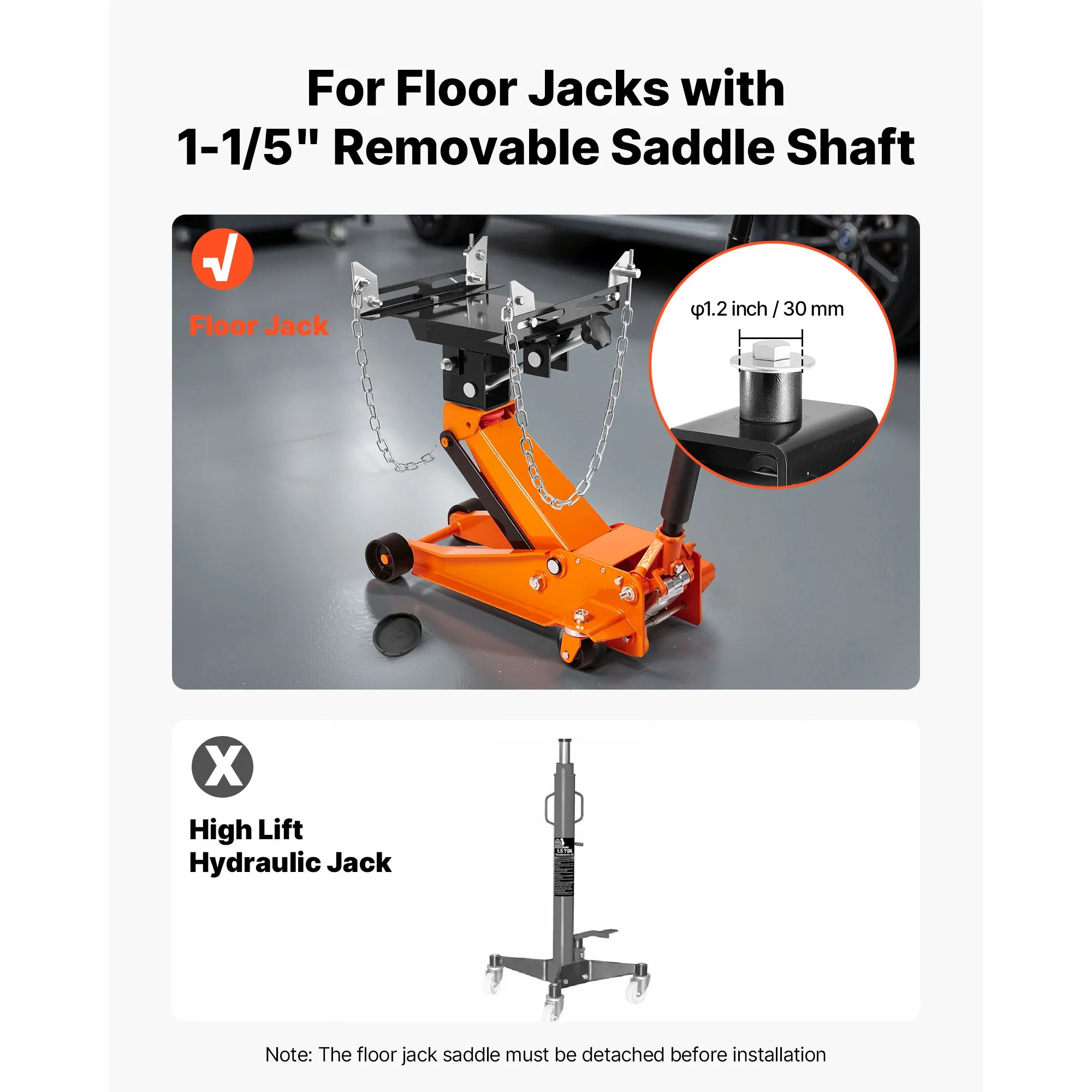 SucceBuy Transmission Jack Adapter 1100 lbs / 0.5 Ton Load Capacity Automotive Transmission Lift Adapter for Garage Repair Shop