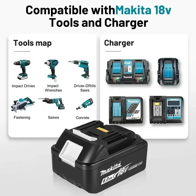 Makita 18V 6.0Ah Rechargeable Lithium Battery