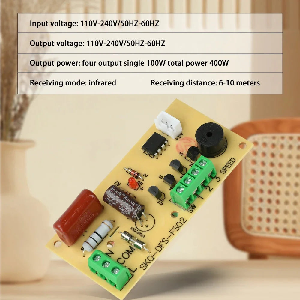 Electric Fan Control Board with Infrared Remote